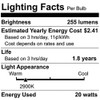 Satco S4354 12V 20-Watt MR16 GX5.3 Base Light Bulb, Frosted
