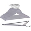 Quality Wooden Hangers - Slightly Curved Hanger Set of 10-Pack