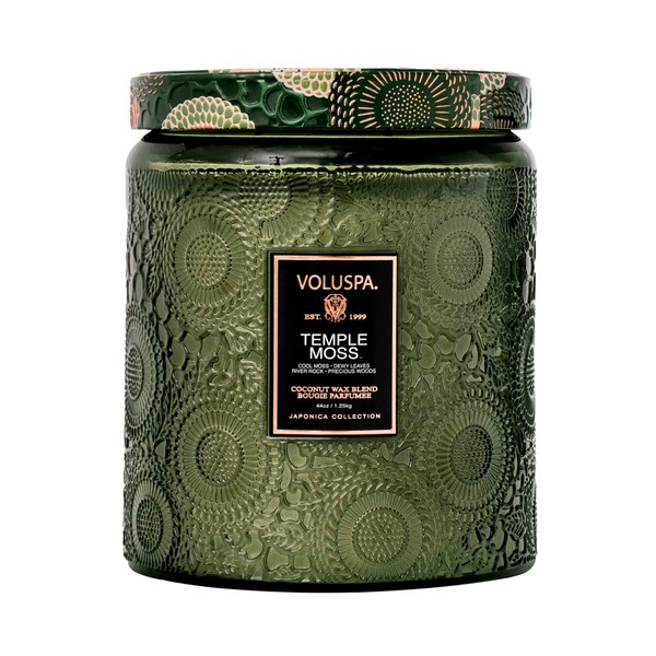 Voluspa Temple Moss, Two Wick Luxe Candle Jar, 44 oz,