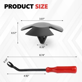 Ongfuwu 30PCS Hood Insulation Retainers Clips with 1 Fastener Remover, Car Hood Push-Type Nylon Clip Replacement for OEM 4878883AA, Compatible with Ram, Cherokee, Pacifica, and More