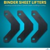 1InTheOffice Binder Sheet Lifters, 11" x 8-1/2", Black, 20 Pack