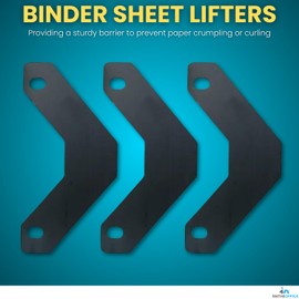 1InTheOffice Binder Sheet Lifters, 11" x 8-1/2", Black, 20 Pack