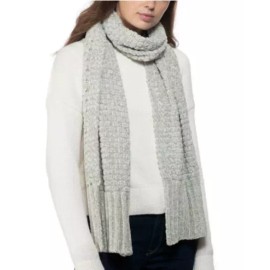 Charter Club Chenille Muffler Scarf Women's One Size Charter Club Gray Soft Sweater Knit