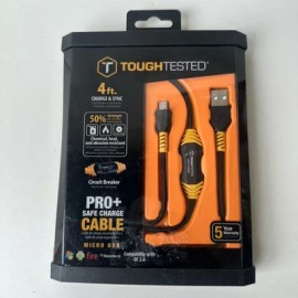 ToughTested TOUGH TESTED 4 Ft Charge & Sync PRO+ Safe Charge Cable Micro USB