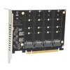 M.2 PCIE Adapter, Adapter Card 4 Ports M.2 NVMeSSD to