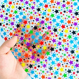HYANG Star TPU Fabric Clear Jelly Vinyl Roll: 30cm x 135cm TPU Fabric For Making Handbags, Earrings, DIY Projects (172601)