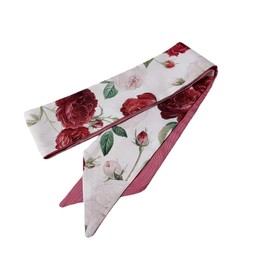 Qintreesify Rose Fashion Bag Handbag Handle Ribbon Scarf Polka Dot Printing Neckerchief Scarf Easy to Wear,Fashion Scarves,Scarves and Wraps Fashion