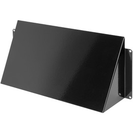 Repa Market 10 x 5 Inch Black Galvanized Steel Vent Cover - Duct Exhaust/Inlet Rain Deflector - Weatherproof Guard for Ventilation Systems/Indoor/Outdoor Vent Hood/Air Vent Grille Protection Roof