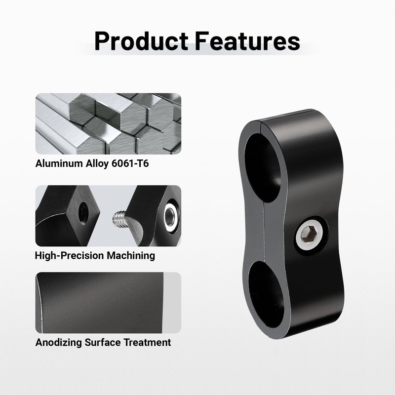 EVIL ENERGY 6AN Hose Separator Clamp, AN6 Fuel Line Mounting