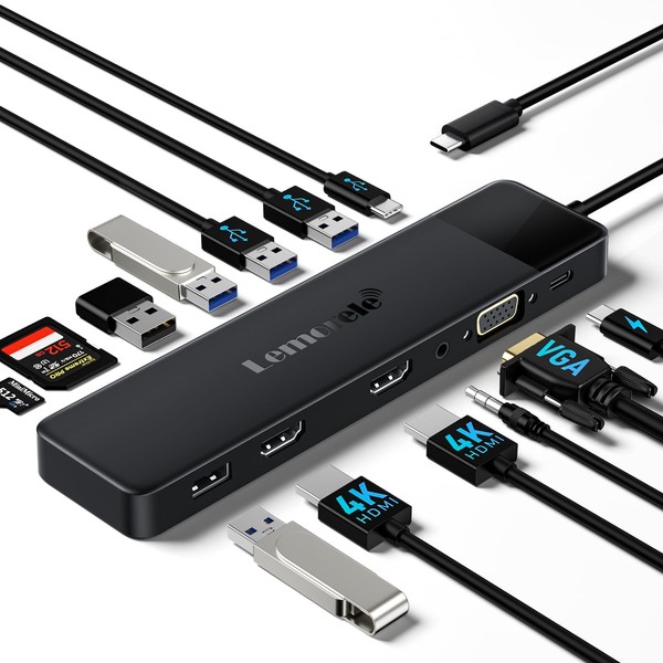 USB C Docking Station with 2 hdmi dual hdmi 3