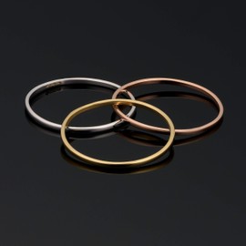 KoolJewelry 14k Yellow Gold Minimalist Knuckle Stacking Midi Wire Ring (size 6)