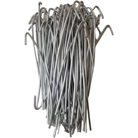 BestPro 10-1/2" 100-Pack Heavy Duty Aluminum Wire Ties for Chain Link Fence, Garden Fence, and Dog Fence Repair, Chain Link Hook Ties, Dog Fence Slats, Tie Wire - Galvanized