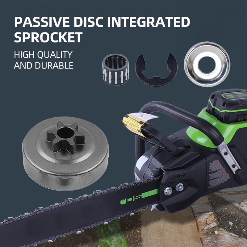 3/8 Inch 6 Teeth Sprocket Replacement Kit for Chainsaws MS170,