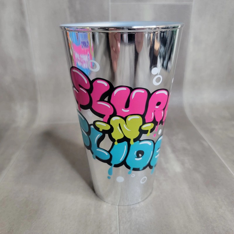 7-11 Limited Edition 7-11 Chrome Silver & Gold Plastic Slurpee