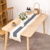 KIOVINO Caminos de Mesa Trenzado a Rayas con borlas, Camino