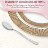 Plastic Shiny Metallic Spoons - 6.75" | Silver | 24