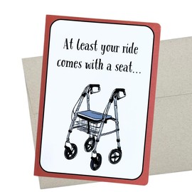 Whitman and Daughter Funny Birthday Card for Mom or Dad (1 Premium Card, 5X7 Inch, Message Inside) best friend old age birthday card or bday greeting card for wife, husband, sister, or brother - 1182