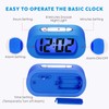 Plumeet Kids Alarm Clock Large Digital LCD Travel Alarm Clocks