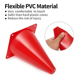 MIVERYEA Cones Sports for Kids Small Training Cones Set for Soccer Practice 24 Pack 7 Inch Agility Field Marker for Football Basketball Drills Plastic Baseball Cone