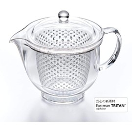 Akebono Sangyo TW-3717 Clear Teapot, 16.2 fl oz (480 ml), Tea Measure Set, Tritan Resin, Made in Japan