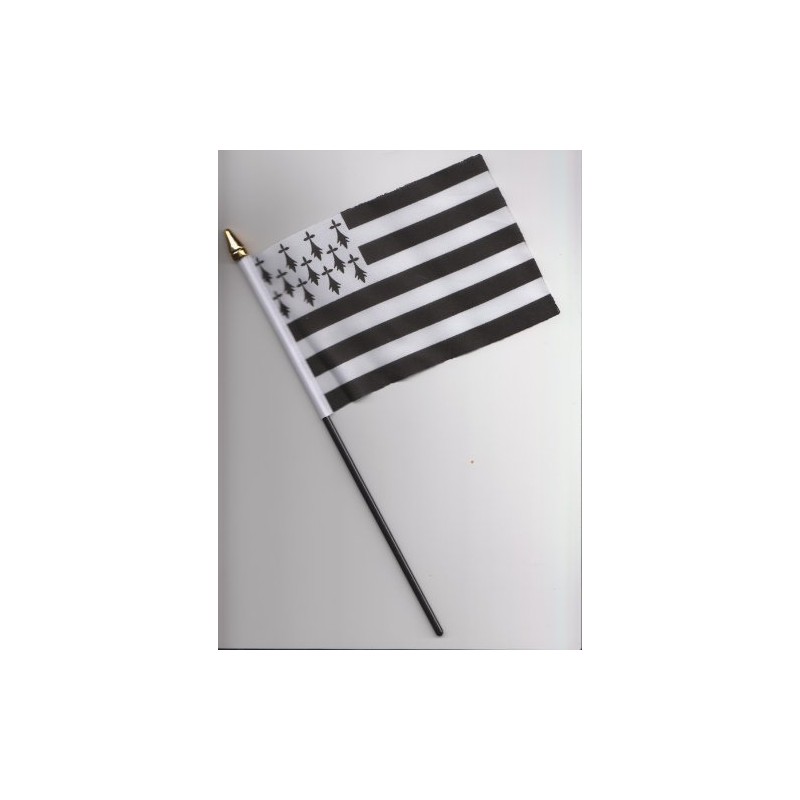 France Brittany Hand Flag 25cm