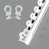 DWUENT 120 White Plastic Curtain Hooks (2.3x1cm) - PE Glider