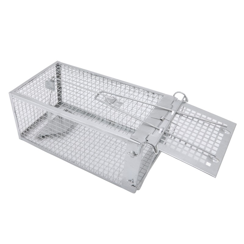 Iron Rat Mouse Trap Cage Single Door Live Animal Trap