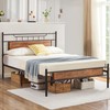 VECELO Full Platform Bed Frame with Wood Headboard/Mattress Foundation/No Box