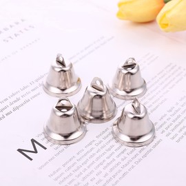 JIHUOO 20 Pcs 36mm Silver Bells Pendants Small Craft Decorative Bells Christmas Tree Hanging Bells Jingle Bells Ornaments for Christmas