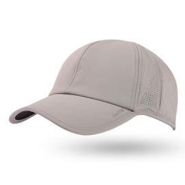 TOP-EX L/XL/XXL Unisex Breathable Baseball Cap UV Protection Summer Cap Sun Hat Baseball Cap Running Cap Sports Golf Cap with Sunglasses Holder, 96550_Grey, L