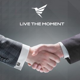 Colibri Zephyr Cufflinks For Men - Polished Gunmetal Steel - Designer Cufflinks with Pivoting Whale Back Closure - Gift Box