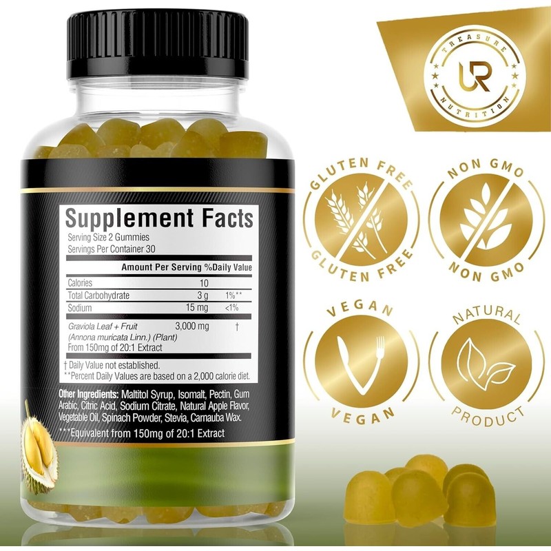See all condition definitions Soursop Leaves & Fruit Gummies -