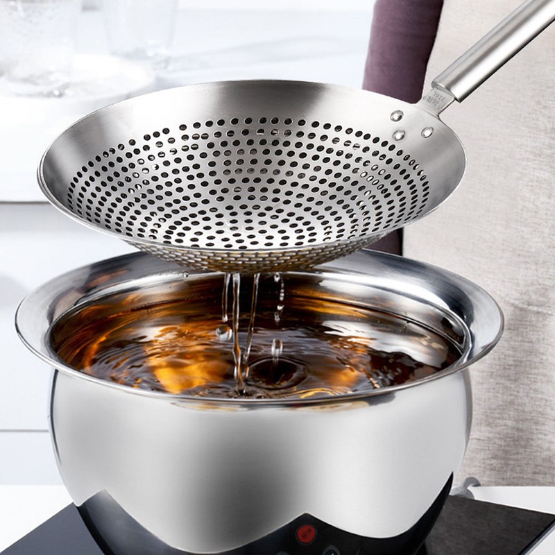 Colander Spoon 3mm Aperture 304 Stainless Steel Fine Filter Comfortable