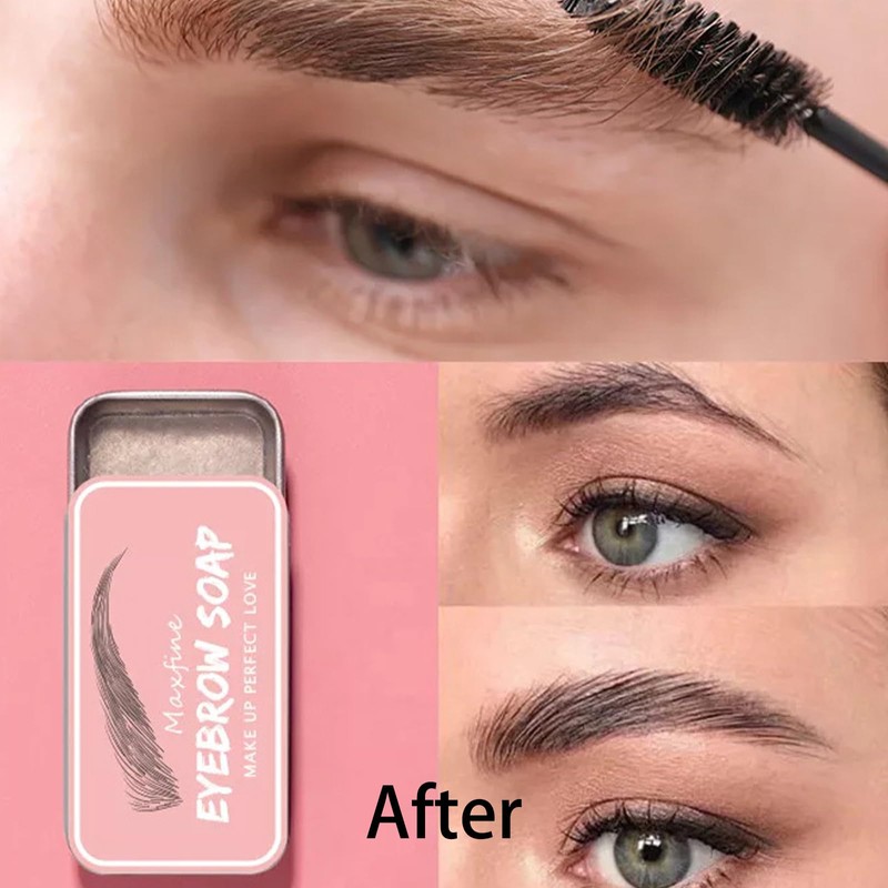 HISUNBEN Eyebrow Soap Kit,Brows Styling Soap,Long Lasting Waterproof Smudge Proof