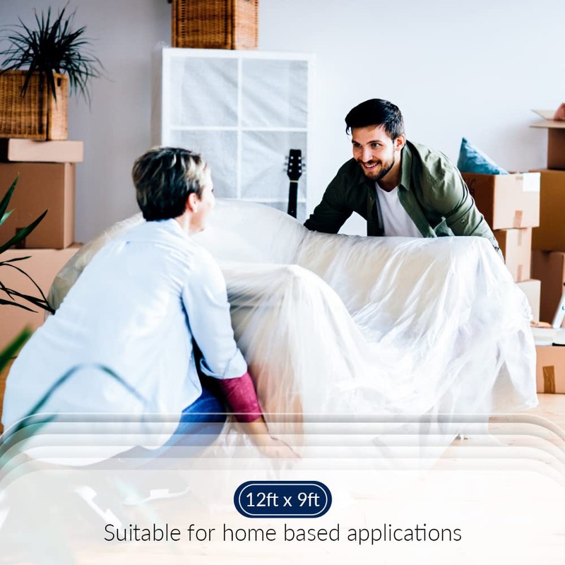 ARVO Large Plastic Dust Sheets for Decorating - 12ft X