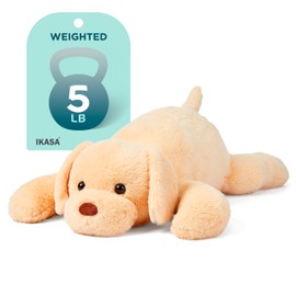 IKASA 5lbs Weighted Stuffed Animal Labrador Dog,26.5 inches Plush Toy Giant Large Big Jumbo Soft Puppy,Huge Size Cute Fat Plushie,Gift for Kids
