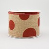 2.5" Wide Expressions Faux Burlap Giant Polka Dot Wired Ribbon