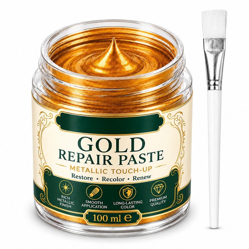 Gold Repair Paste for Decorative Surface Touch-Ups – Rich Metallic
