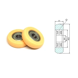 Gaoailin Store 4pcs OD 36mm Rowing Machine Wheel BSR60836-10 POM Rower Seat Roller 8x36x10mm Plastic Coated Bearing (Color : Orange)