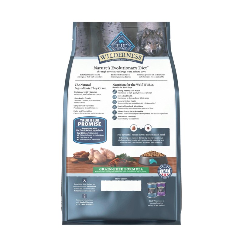 Blue Buffalo Wilderness Adult High-Protein Dry Dog Food with Real