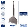 2 PACK - SDS Plus Chisel 165mm x 75mm Wide