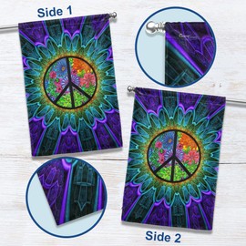 Flags-Hippie Just A Little Something To Brighten Your Day Flag QNK163F, House Flag (29.5" x 39.5")-USA House Garden Flags Premium Polyester-Decorative Outdoor Flags