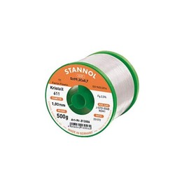 Stannol 813009 Soldering Wire Crystal 611 2.5% 0.7 mm Flowtin TSC305 (Sn96, Ag3Cu0.5) Fairtin 100 g Spool, 0.7 mm x 100 g