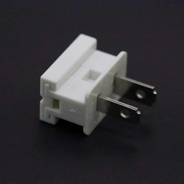 GFQHF Male Gilbert Plug for 18 Guage SPT-1 Wire, Slip Plug, Vampire Plug, Zip Plug, 25 Pack, UL Listed. (Male, White)