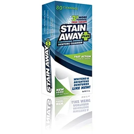 Stain Away Plus Denture Cleanser, 80 Cleanings Each (Pack of 3)