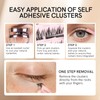 Self Adhesive Lash Clusters Kit Natural Press-On Lashes No Glue