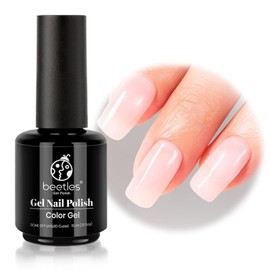 beetles Gel Polish Beetles Neutral Gel Nail Polish 15ml Jelly Nude Pink Gel Polish Set Sheer Pink Soak Off UV LED Translucent Effect French Nail Art Spring Summer Manicure Gift for Women