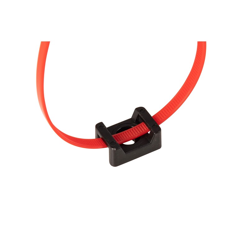 GTSE 100 Pack Of Black Screw Mounts, Zip Ties Up
