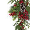 Northlight 28" Berry Pine and Eucalyptus Artificial Teardrop Christmas Swag