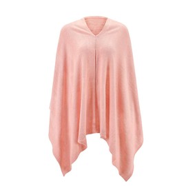 Women Ponchos Sweater Versatile Lightweight Solid Knitted Shawl Wrap Scarf Cape Accessories for Womens LightPink